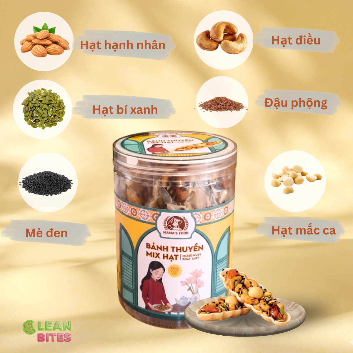 Bánh thuyền mix hạt